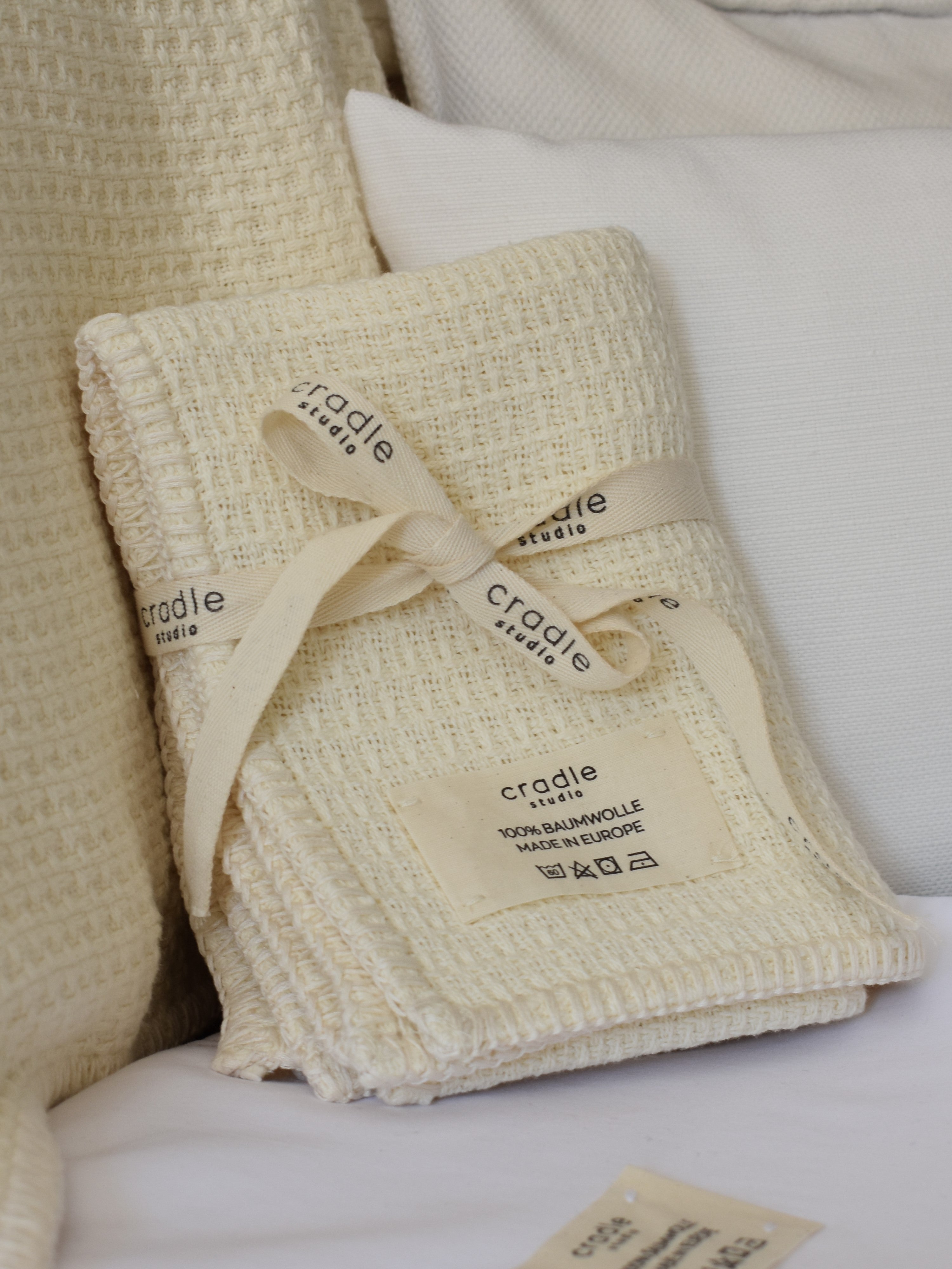 Knit Baby Blanket / Butter