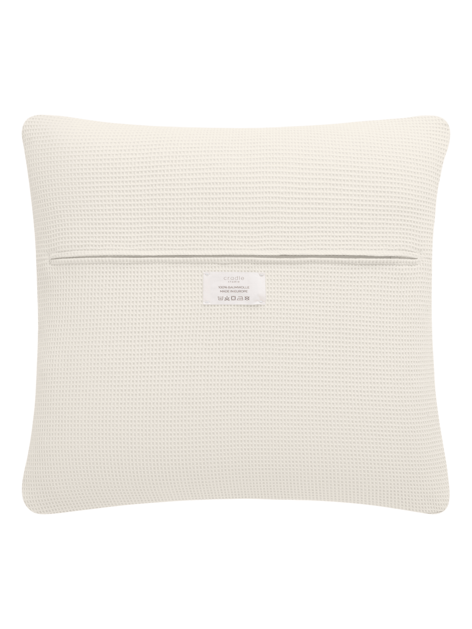 Piqué Cushion & Blanket Set / Creme