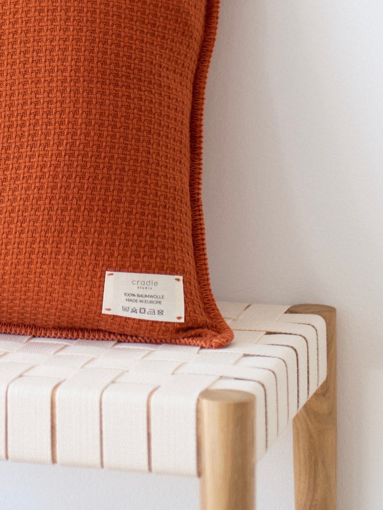 Cozy Feinstrick Kissen / Burnt Orange