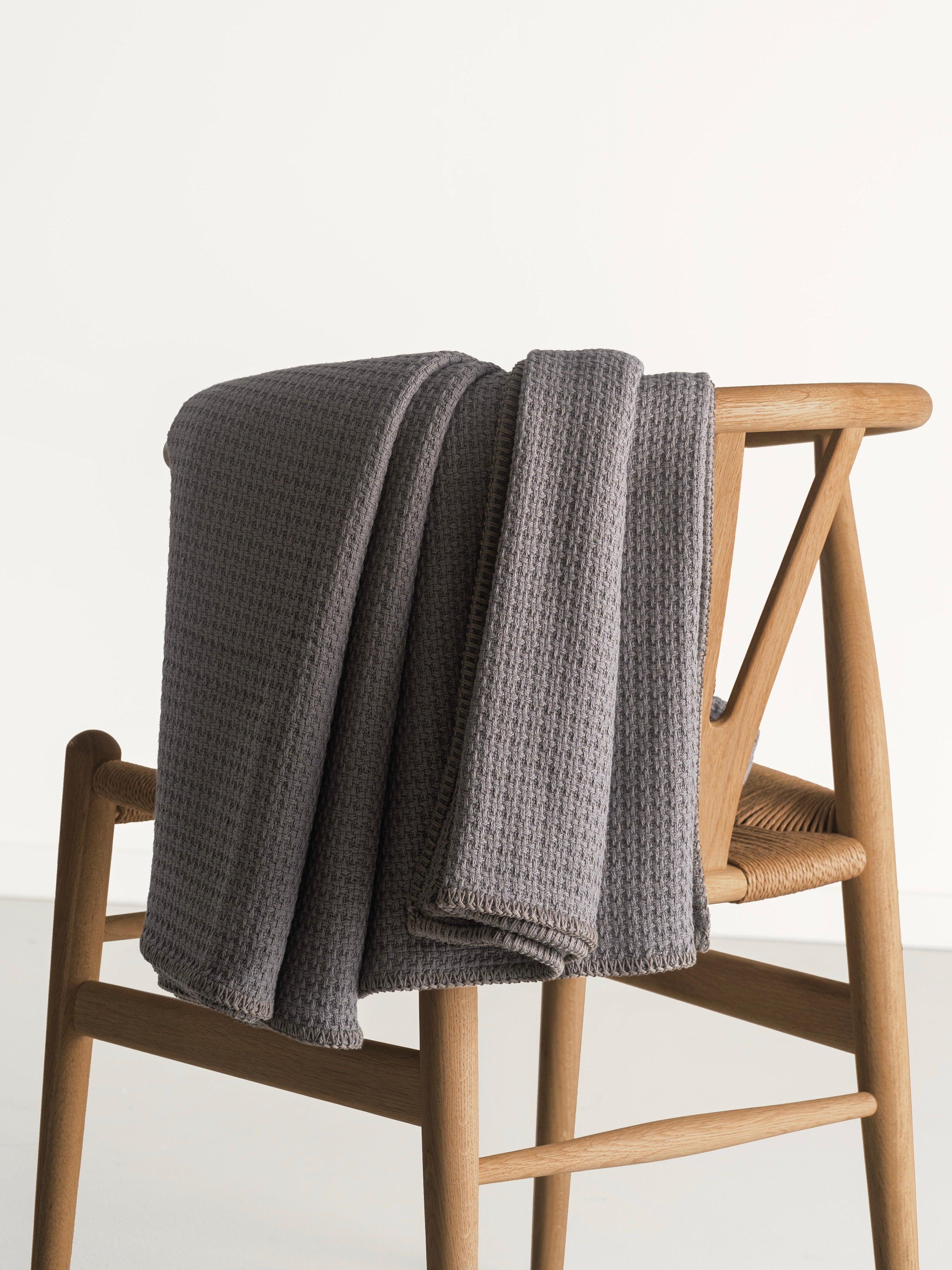 Knit Blanket / Chestnut Grey