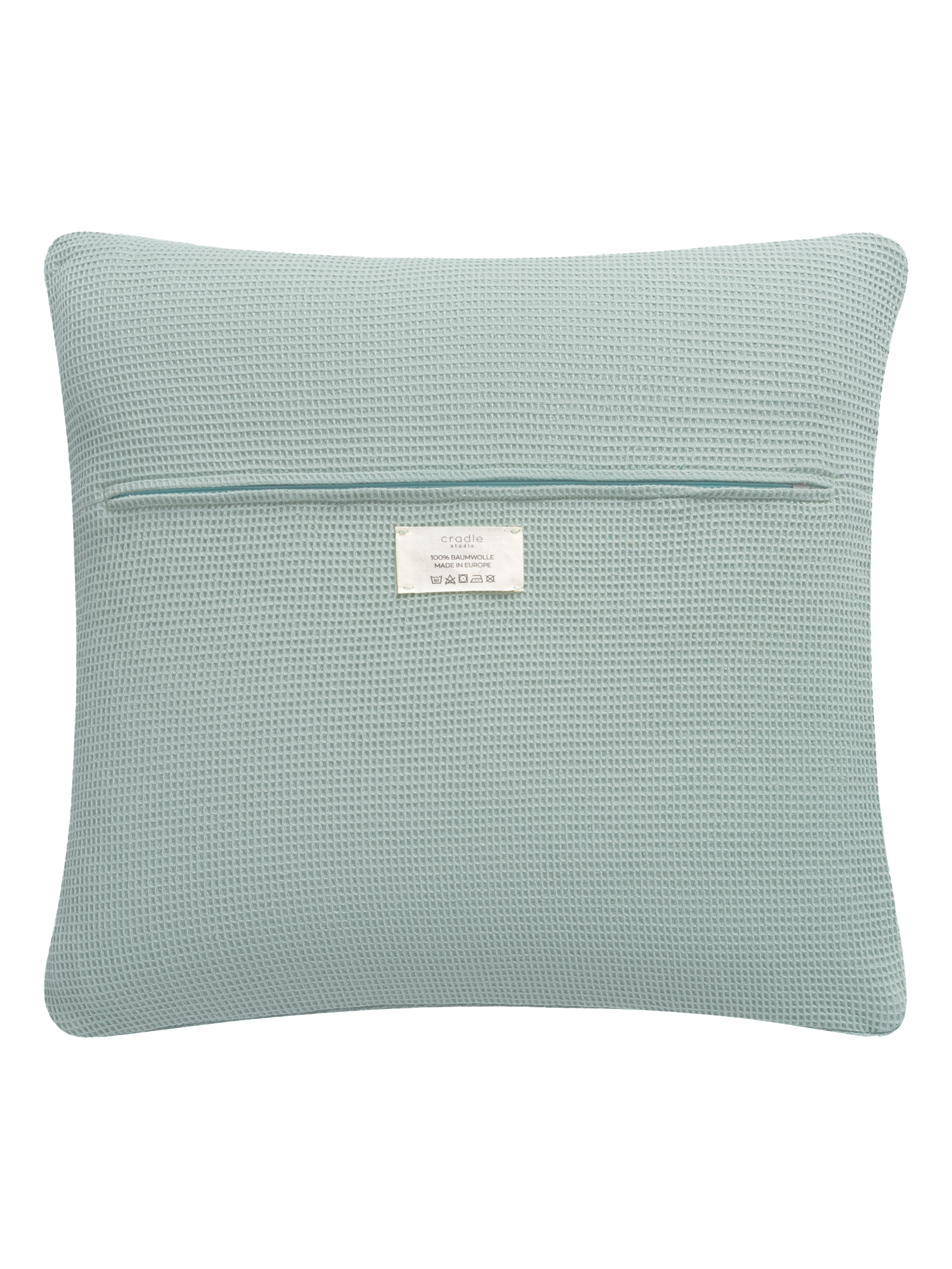 Piqué Cushion & Blanket Set / Mint